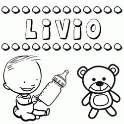 Dibujo del nombre Livio para colorear, pintar e imprimir