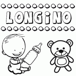 Dibujo del nombre Longino para colorear, pintar e imprimir