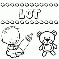 Dibujo del nombre Lot para colorear, pintar e imprimir