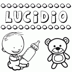 Dibujo del nombre Lucidio para colorear, pintar e imprimir