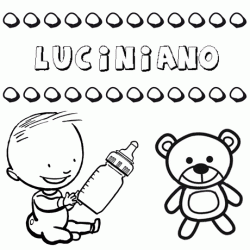 Dibujo del nombre Luciniano para colorear, pintar e imprimir
