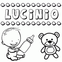 Dibujo del nombre Lucinio para colorear, pintar e imprimir