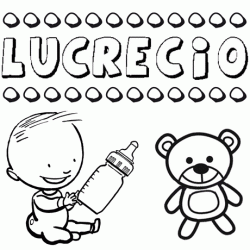 Dibujo del nombre Lucrecio para colorear, pintar e imprimir