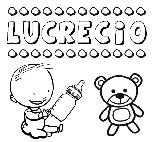 Dibujo del nombre Lucrecio para colorear, pintar e imprimir