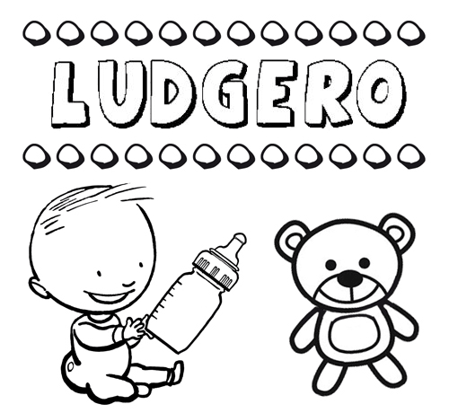 Dibujo del nombre Ludgero para colorear, pintar e imprimir