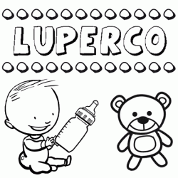 Dibujo del nombre Luperco para colorear, pintar e imprimir