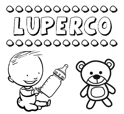 Dibujo del nombre Luperco para colorear, pintar e imprimir