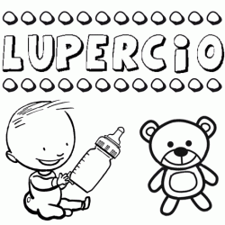 Dibujo del nombre Lupercio para colorear, pintar e imprimir