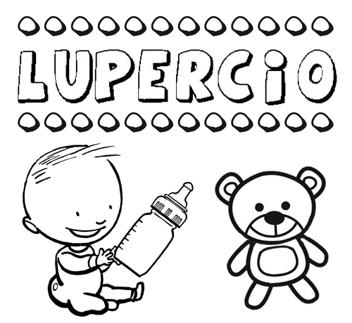 Dibujo del nombre Lupercio para colorear, pintar e imprimir