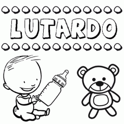 Dibujo del nombre Lutardo para colorear, pintar e imprimir