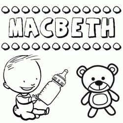 Dibujo del nombre Macbeth para colorear, pintar e imprimir