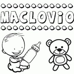Dibujo del nombre Maclovio para colorear, pintar e imprimir