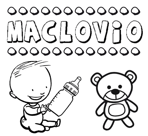 Dibujo del nombre Maclovio para colorear, pintar e imprimir
