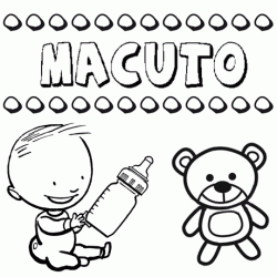 Dibujo del nombre Macuto para colorear, pintar e imprimir