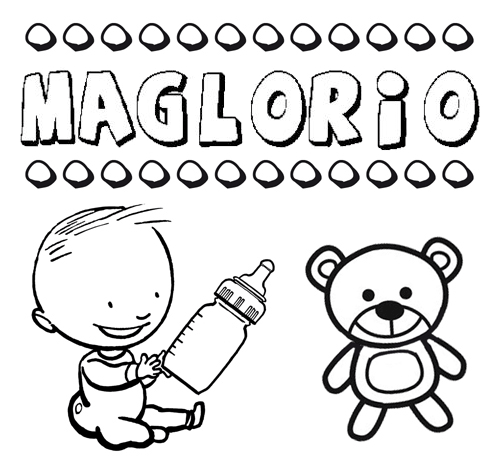 Dibujo del nombre Maglorio para colorear, pintar e imprimir
