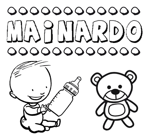 Dibujo del nombre Mainardo para colorear, pintar e imprimir