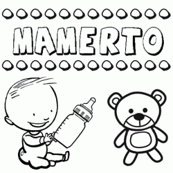 Dibujo del nombre Mamerto para colorear, pintar e imprimir