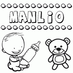 Dibujo del nombre Manlio para colorear, pintar e imprimir