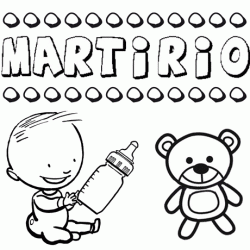 Dibujo del nombre Martirio para colorear, pintar e imprimir