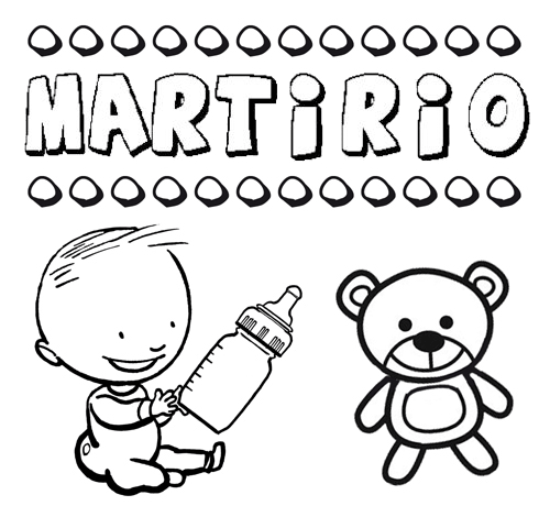 Dibujo del nombre Martirio para colorear, pintar e imprimir