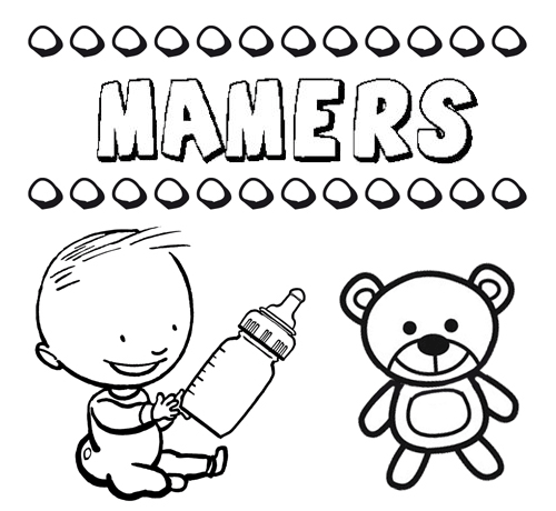 Dibujo del nombre Mamers para colorear, pintar e imprimir