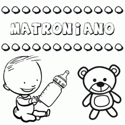 Dibujo del nombre Matroniano para colorear, pintar e imprimir