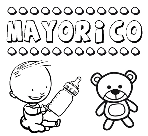 Dibujo del nombre Mayorico para colorear, pintar e imprimir