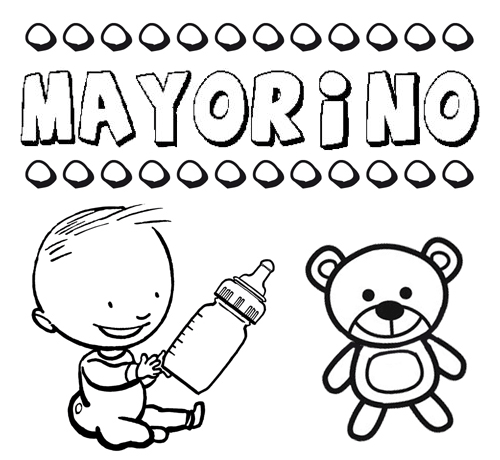 Dibujo del nombre Mayorino para colorear, pintar e imprimir