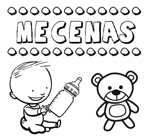 Dibujo del nombre Mecenas para colorear, pintar e imprimir