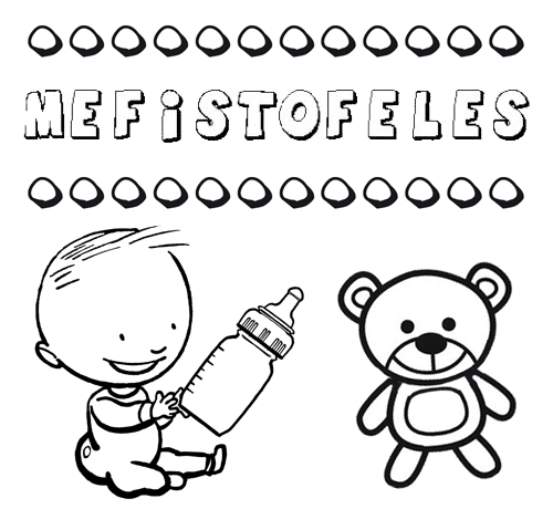 Dibujo del nombre Mefistófeles para colorear, pintar e imprimir