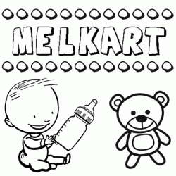 Dibujo del nombre Melkart para colorear, pintar e imprimir
