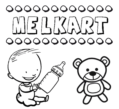 Dibujo del nombre Melkart para colorear, pintar e imprimir