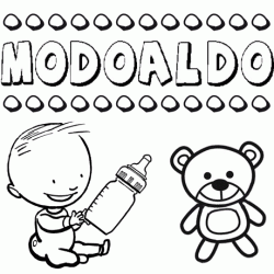 Dibujo del nombre Modoaldo para colorear, pintar e imprimir