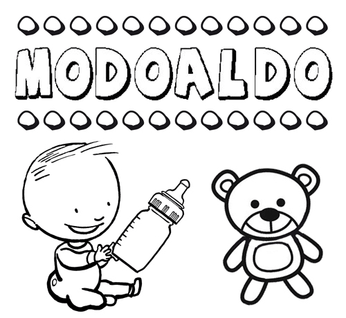 Dibujo del nombre Modoaldo para colorear, pintar e imprimir