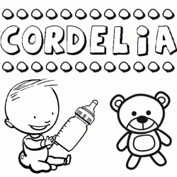 Dibujo del nombre Cordelia para colorear, pintar e imprimir