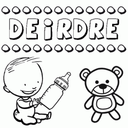Dibujo del nombre Deirdre para colorear, pintar e imprimir