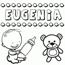 Dibujo del nombre Eugenia para colorear, pintar e imprimir