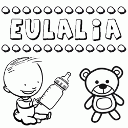 Dibujo del nombre Eulalia para colorear, pintar e imprimir