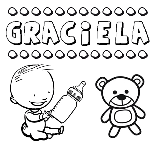 Dibujo del nombre Graciela para colorear, pintar e imprimir