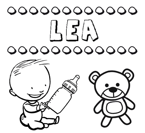 Dibujo del nombre Lea para colorear, pintar e imprimir