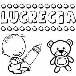 Dibujo del nombre Lucrecia para colorear, pintar e imprimir