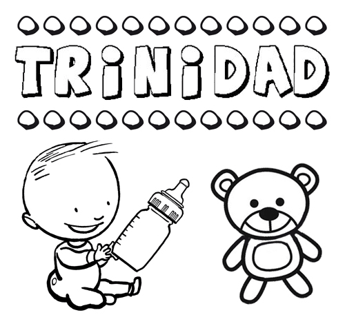 Dibujo del nombre Trinidad para colorear, pintar e imprimir
