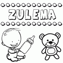 Dibujo del nombre Zulema para colorear, pintar e imprimir