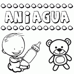 Dibujo del nombre Aniagua para colorear, pintar e imprimir