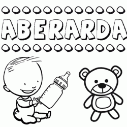Dibujo del nombre Aberarda para colorear, pintar e imprimir