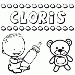 Dibujo del nombre Cloris para colorear, pintar e imprimir