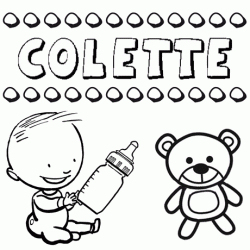 Dibujo del nombre Colette para colorear, pintar e imprimir