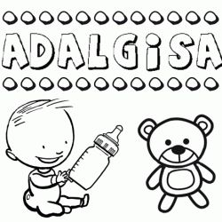 Dibujo del nombre Adalgisa para colorear, pintar e imprimir