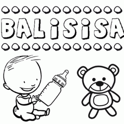 Dibujo del nombre Balisisa para colorear, pintar e imprimir