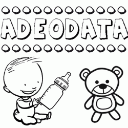 Dibujo del nombre Adeodata para colorear, pintar e imprimir